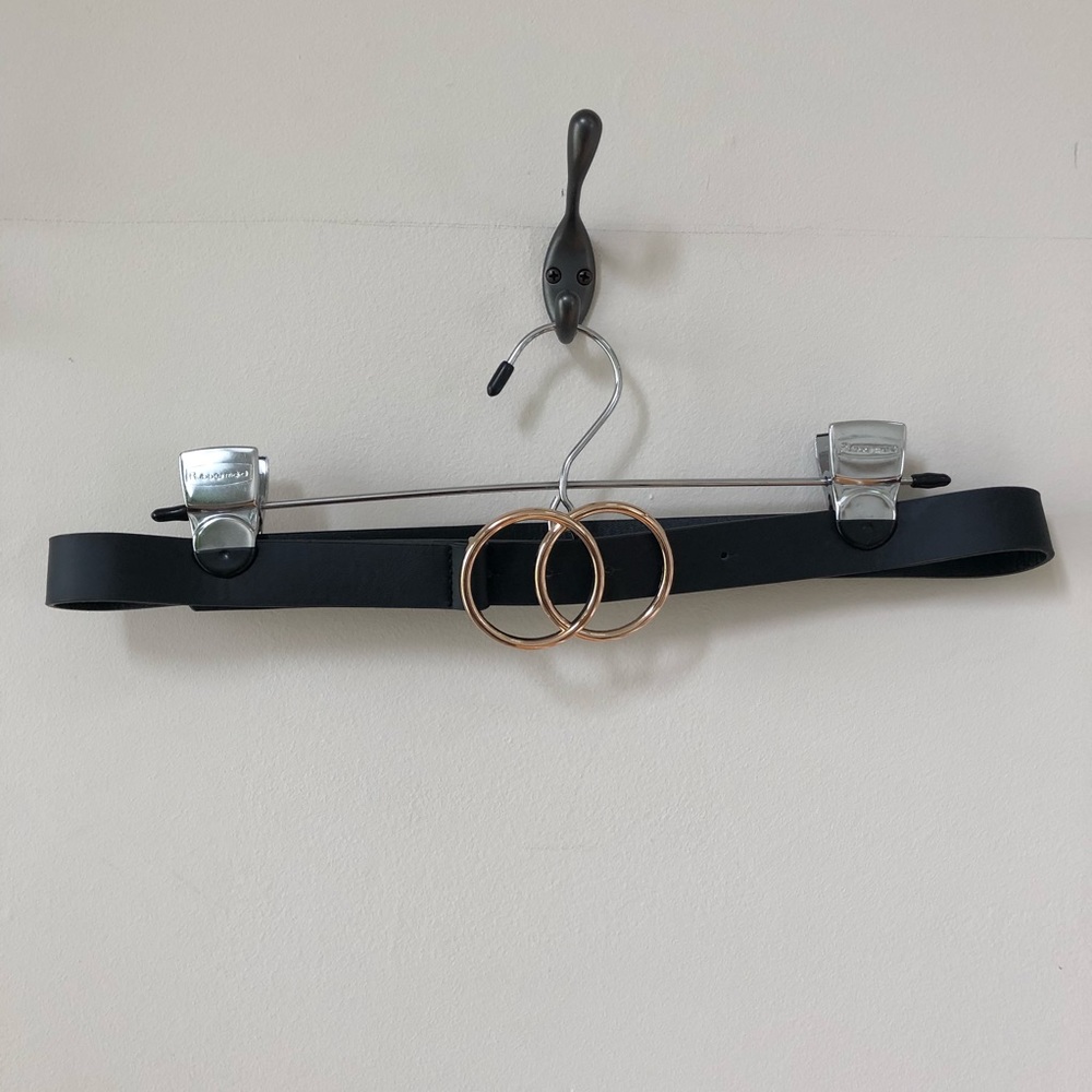ASOS black belt with gold buckle
